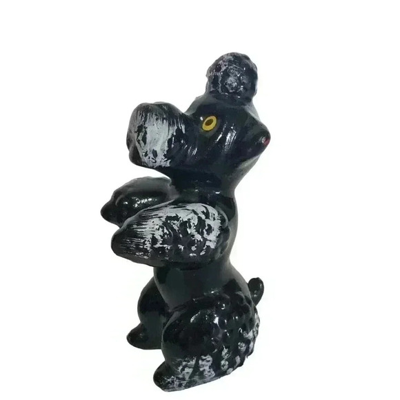 Vintage Redware poodle figurines set of two french poodle - Picture 3 of 4